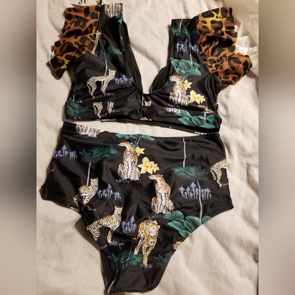 Safari print high waisted bikini large - Picture 4 of 5